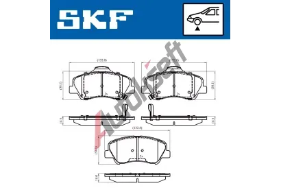 SKF Sada brzdovch destiek SK VKBP80268A, VKBP 80268 A