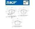 SKF Sada brzdovch destiek SK VKBP80270E, VKBP 80270 E