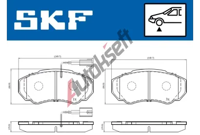 SKF Sada brzdovch destiek SK VKBP80273E, VKBP 80273 E