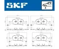 Sada brzdovch destiek SKF ‐ SK VKBP80277