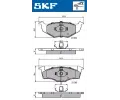 SKF Sada brzdovch destiek SK VKBP80278, VKBP 80278