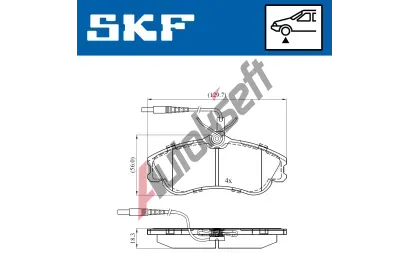 SKF Sada brzdovch destiek SK VKBP80281E, VKBP 80281 E