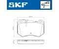 Sada brzdových destiček SKF ‐ SK VKBP80287  Sada brzdových destiček SKF ‐ SK VKBP80287