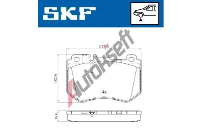 SKF Sada brzdových destiček SK VKBP80287, VKBP 80287  SKF Sada brzdových destiček SK VKBP80287, VKBP 80287