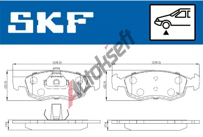 SKF Sada brzdových destiček SK VKBP80294, VKBP 80294  SKF Sada brzdových destiček SK VKBP80294, VKBP 80294