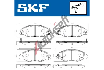 SKF Sada brzdovch destiek SK VKBP80300A, VKBP 80300 A