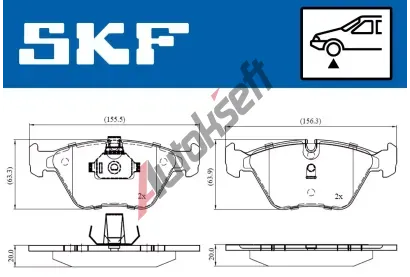 SKF Sada brzdovch destiek SK VKBP80311, VKBP 80311