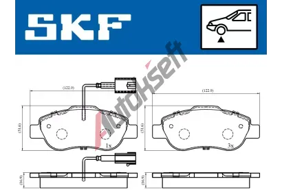 SKF Sada brzdovch destiek SK VKBP80313E, VKBP 80313 E