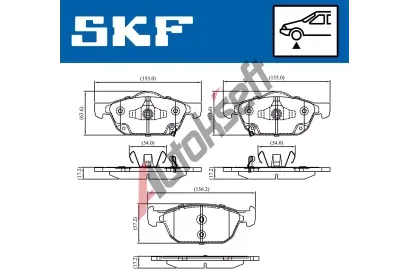 SKF Sada brzdových destiček SK VKBP80320A, VKBP 80320 A SKF Sada brzdových destiček SK VKBP80320A, VKBP 80320 A