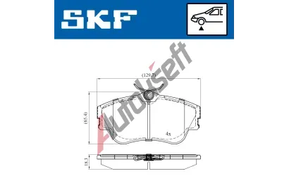 SKF Sada brzdovch destiek SK VKBP80321, VKBP 80321