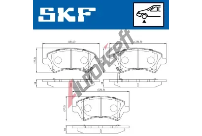 SKF Sada brzdovch destiek SK VKBP80330A, VKBP 80330 A