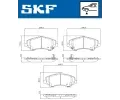 SKF Sada brzdovch destiek ‐ SK VKBP80334A