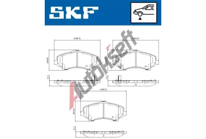 SKF Sada brzdovch destiek SK VKBP80334A, VKBP 80334 A