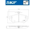 SKF Sada brzdovch destiek SK VKBP80350, VKBP 80350