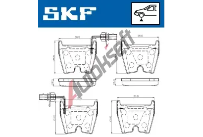 SKF Sada brzdovch destiek SK VKBP80369E, VKBP 80369 E