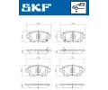 SKF Sada brzdovch destiek SK VKBP80382A, VKBP 80382 A