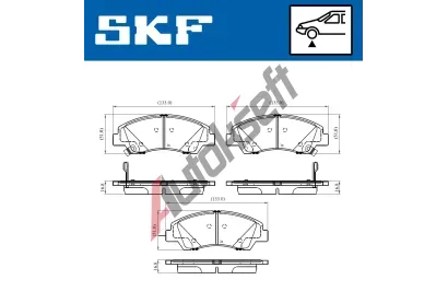 SKF Sada brzdovch destiek SK VKBP80386A, VKBP 80386 A