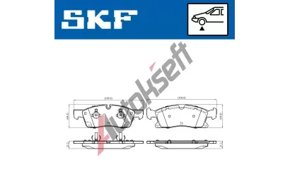 SKF Sada brzdovch destiek SK VKBP80389, VKBP 80389