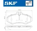 SKF Sada brzdovch destiek SK VKBP80412, VKBP 80412