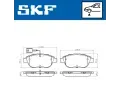 SKF Sada brzdovch destiek SK VKBP80427E, VKBP 80427 E