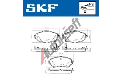 SKF Sada brzdovch destiek SK VKBP80429A, VKBP 80429 A