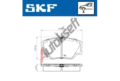 SKF Sada brzdovch destiek SK VKBP80431, VKBP 80431