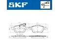 SKF Sada brzdovch destiek ‐ SK VKBP80432E
