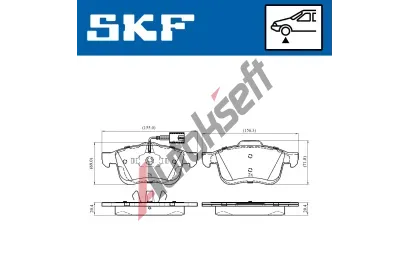 SKF Sada brzdovch destiek SK VKBP80432E, VKBP 80432 E