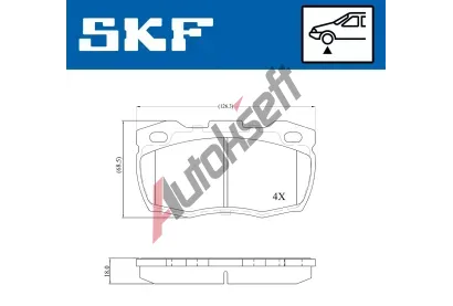 SKF Sada brzdovch destiek SK VKBP80435, VKBP 80435