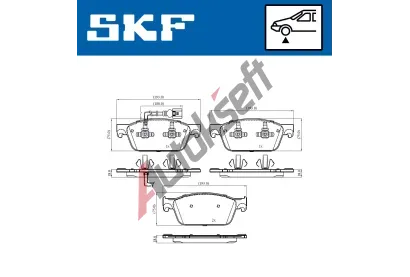 SKF Sada brzdovch destiek SK VKBP80445E, VKBP 80445 E