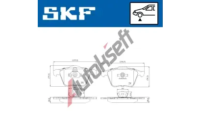 SKF Sada brzdovch destiek SK VKBP80455, VKBP 80455