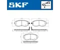 SKF Sada brzdových destiček SK VKBP80456A, VKBP 80456 A