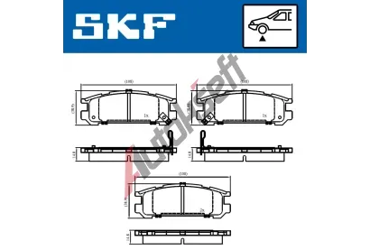 SKF Sada brzdovch destiek SK VKBP80457, VKBP 80457