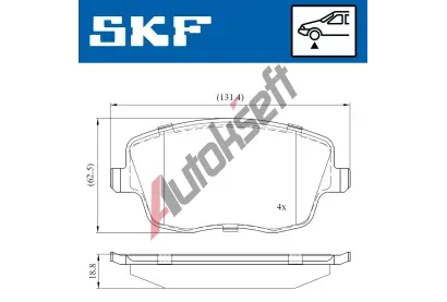 SKF Sada brzdovch destiek SK VKBP80517, VKBP 80517