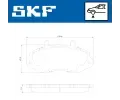 SKF Sada brzdovch destiek SK VKBP80522, VKBP 80522