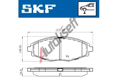 SKF Sada brzdovch destiek SK VKBP80532, VKBP 80532
