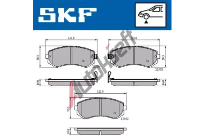 SKF Sada brzdovch destiek SK VKBP80535A, VKBP 80535 A