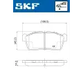 SKF Sada brzdovch destiek SK VKBP80542, VKBP 80542