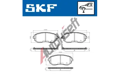 SKF Sada brzdovch destiek SK VKBP80545A, VKBP 80545 A