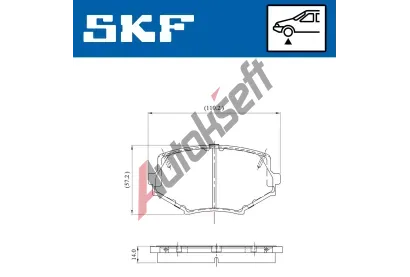 SKF Sada brzdovch destiek SK VKBP80564A, VKBP 80564 A