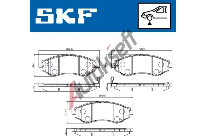 SKF Sada brzdovch destiek SK VKBP80570A, VKBP 80570 A