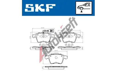 SKF Sada brzdovch destiek SK VKBP80589E, VKBP 80589 E