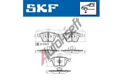SKF Sada brzdovch destiek SK VKBP80594E, VKBP 80594 E