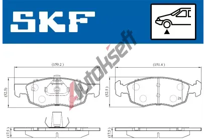 SKF Sada brzdovch destiek SK VKBP80618, VKBP 80618