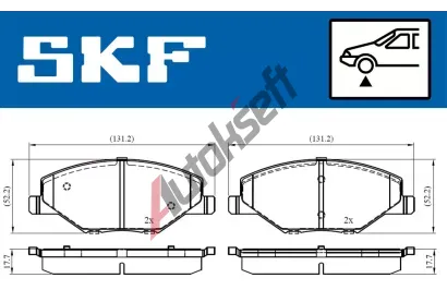 SKF Sada brzdových destiček SK VKBP80628, VKBP 80628 SKF Sada brzdových destiček SK VKBP80628, VKBP 80628