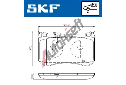 SKF Sada brzdovch destiek SK VKBP80631, VKBP 80631