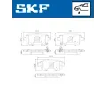 SKF Sada brzdovch destiek SK VKBP80641A, VKBP 80641 A
