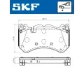 SKF Sada brzdovch destiek SK VKBP80643E, VKBP 80643 E