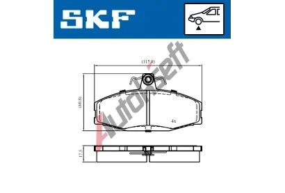 SKF Sada brzdovch destiek SK VKBP80745, VKBP 80745