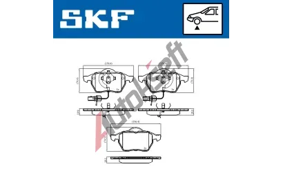 SKF Sada brzdovch destiek SK VKBP80749E, VKBP 80749 E